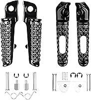 Vista 3 de Pedales de reposapiés delanteros y traseros para Honda CBR1000RR 2004-2014, CBR600RR 2003-2023, CB1000R 2008-2014 modelos (delantero+trasero-negro)