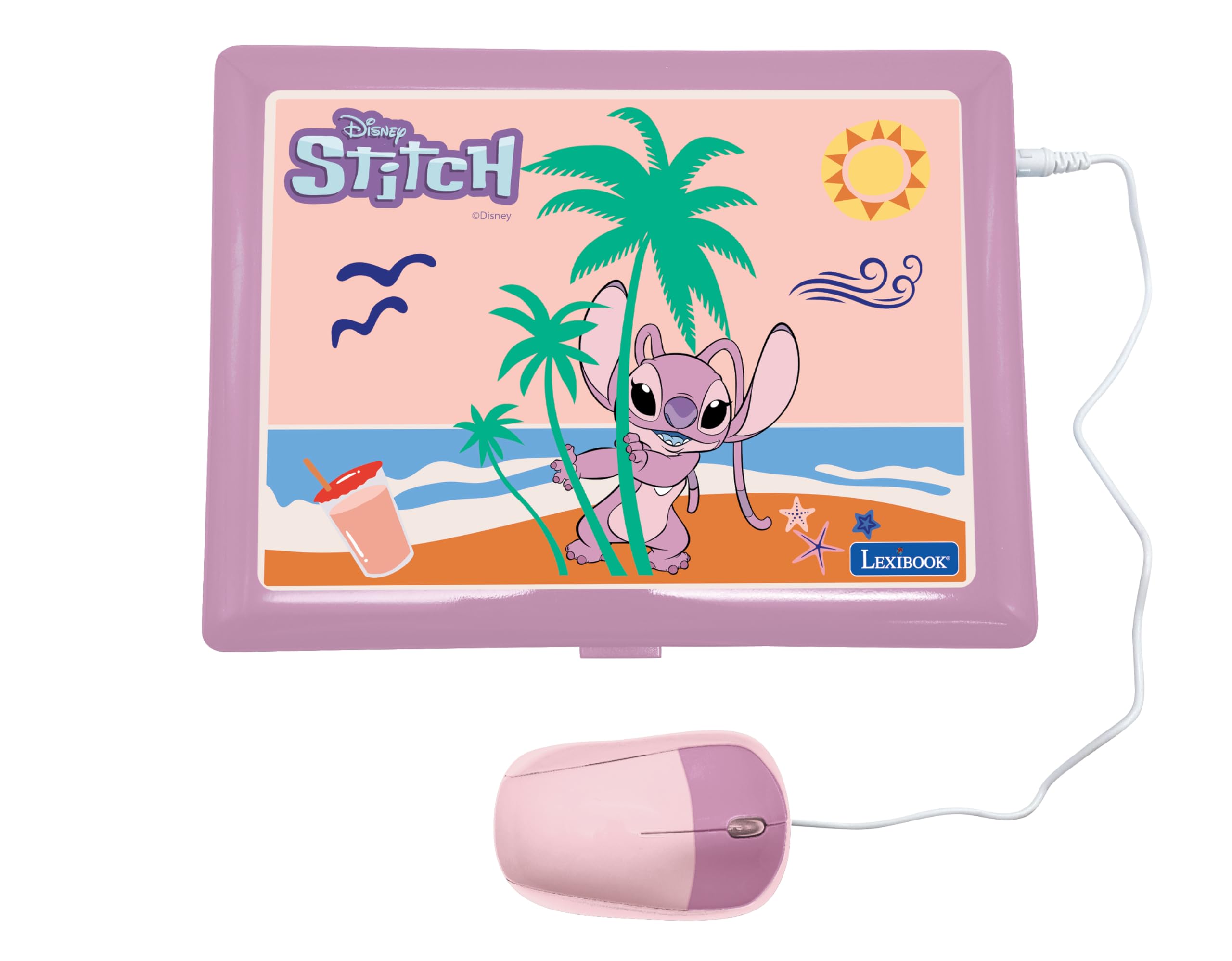 Lexibook, Stitch & Angel Ordinateur Éducatif Enfant, JC598D1i1LXB | Français/Anglais, 124 activités