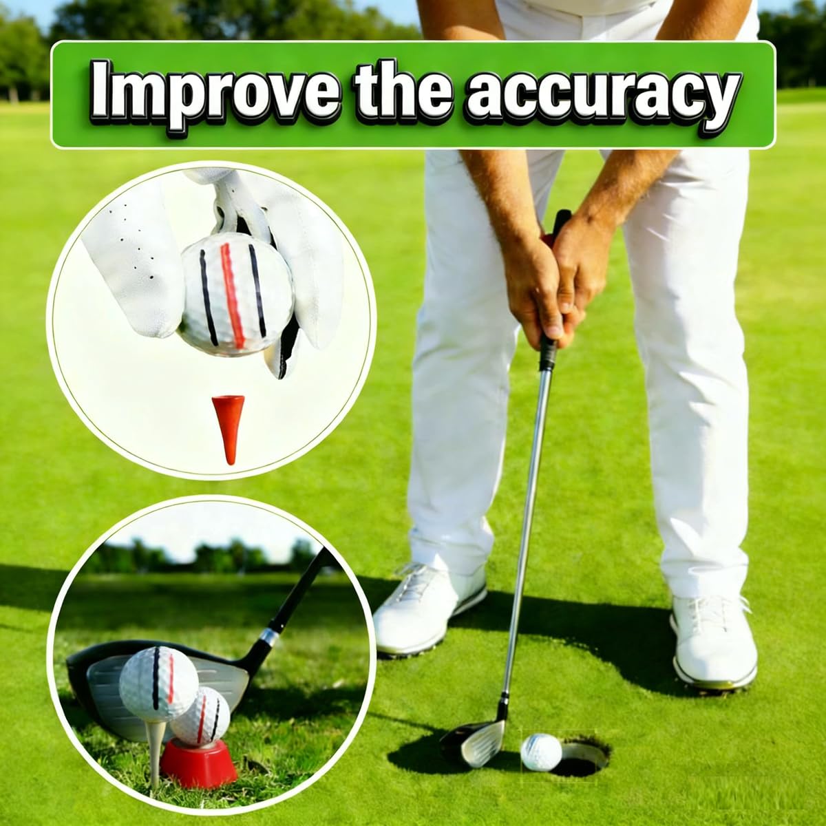 Narzędzie do oznaczania linii piłek golfowych, 4 szt. markerów do piłek golfowych z 4 kolorami markerów do piłek golfowych, narzędzie do rysowania piłek golfowych z etui organizera