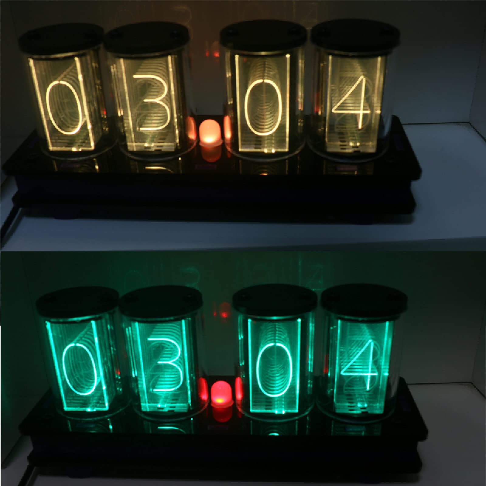 Amazon.co.jp: ニキシー管時計、RGBフルカラーLED発光管デジタル時計