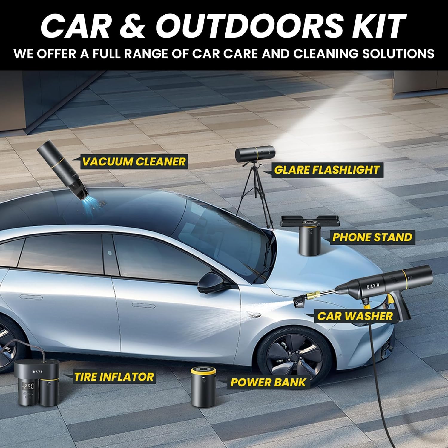 Versatile 6-in-1 Car and Outdoors Kit
