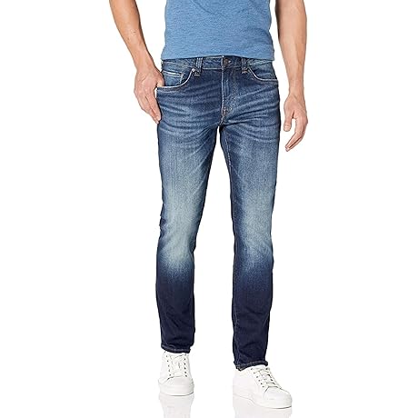 Premium Men's Ring of Fire Ash Black Distressed Biker Jeans