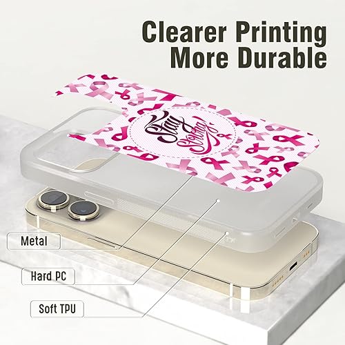 Miniatura 4 de Fundas de teléfono con cinta rosa para sobrevivientes de concientización sobre el cáncer de mama, accesorios de regalo para mujeres, funda fresca