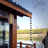 Vista 5 de Rain Chain Rain Gutter Chain, Functional and Decorative Rain Chains Replacement Gutter Downspouts(260cm (8.5ft))