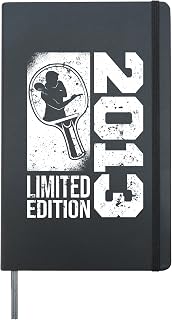 Table-Tennis Player Vintage born 2013 Birthday Ping-Pong Hardcover Journal, Black