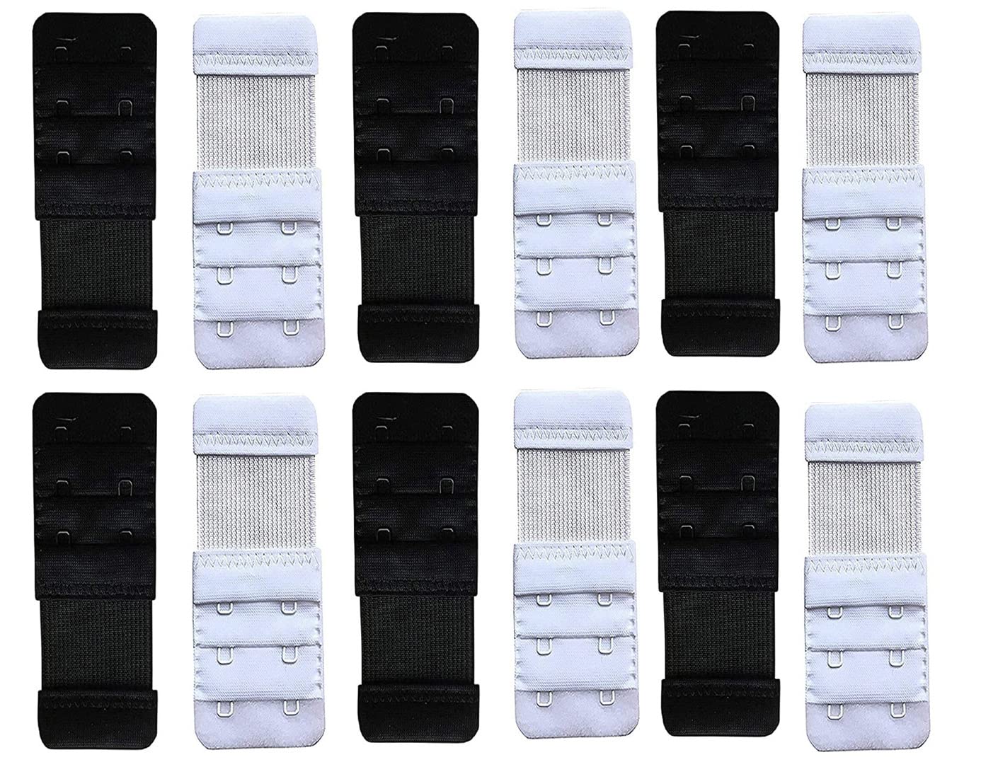 Bra Hook Extender-2 Hook - 3 Rows (with Extra Elastic) Save Your Bra Increase White,black colors set-image-29