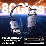 UGREEN Câble Displayport 2.1 16K 60Hz 8K 60Hz Câble DP vers DP 2.1 2M - 4