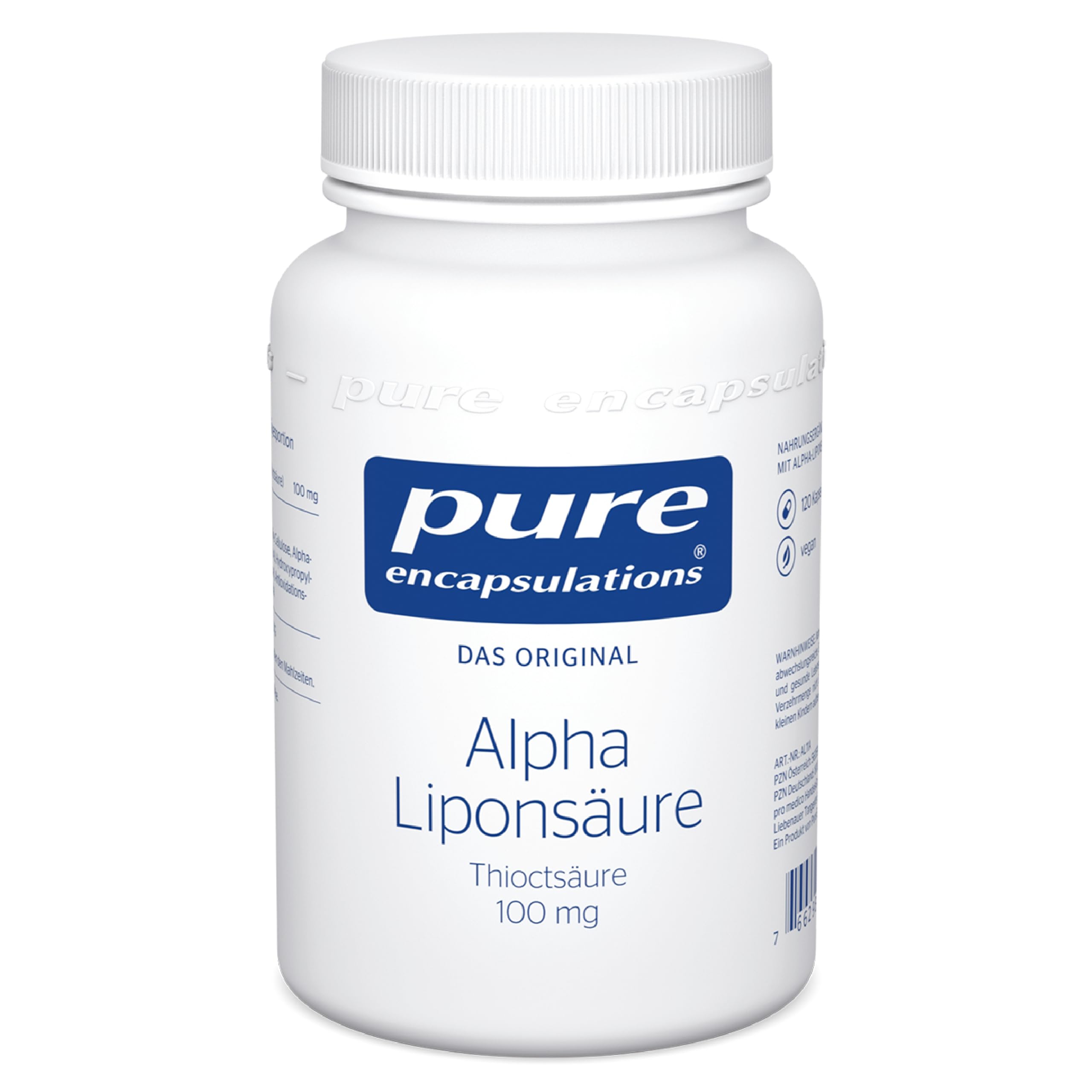 Pure Encapsulations - Alpha Liponsäure - 100mg Thioctsäure - Nahrungsergänzungsmittel - 60 Kapseln