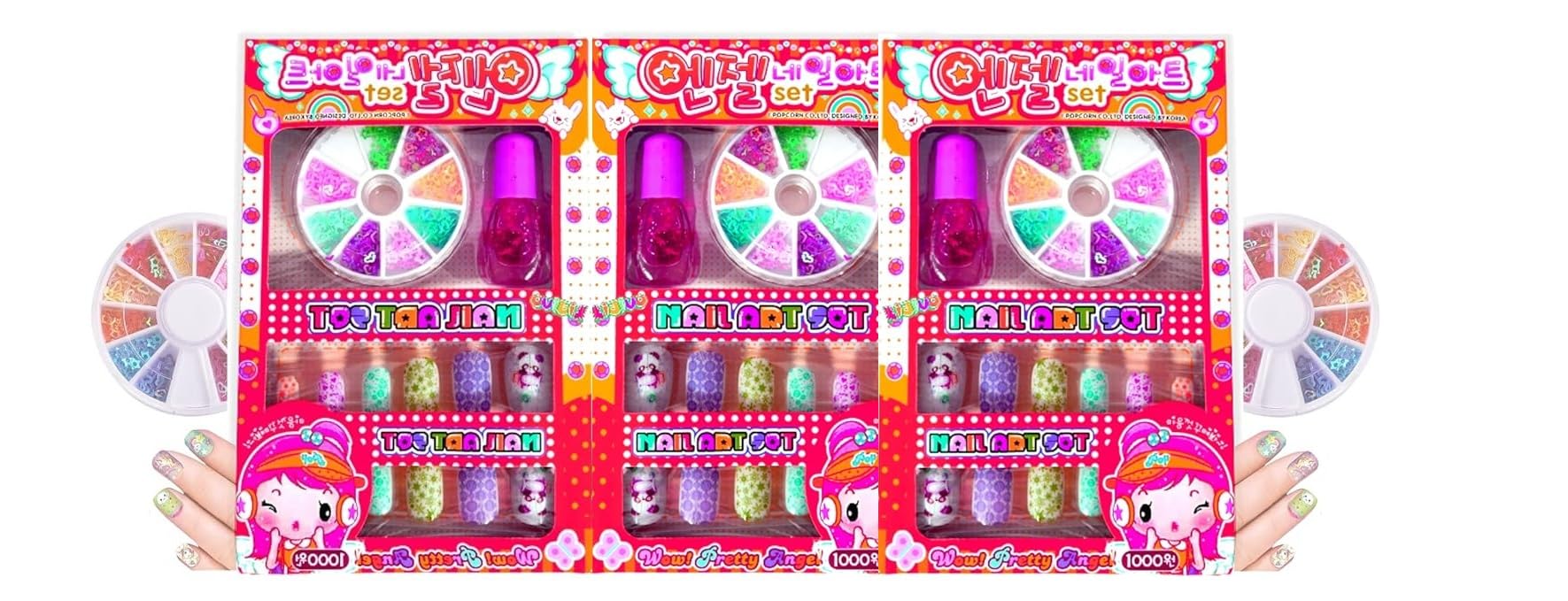 YBN Designer Nail-Art Set for Girls - with Artificial Nails - Set of 3 Assorted Packs-image-33