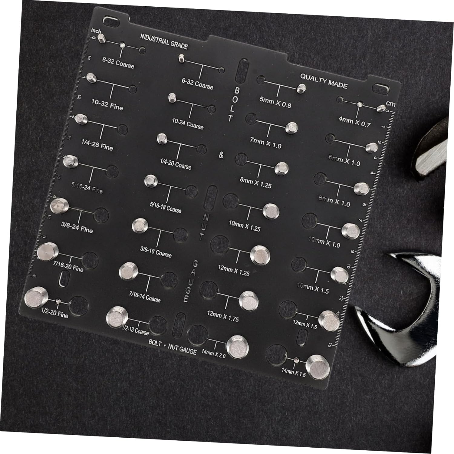Bolt and Nut Thread Checker Thread Gauge Tool Easy Fast Measurement High Accuracy Sleek Design