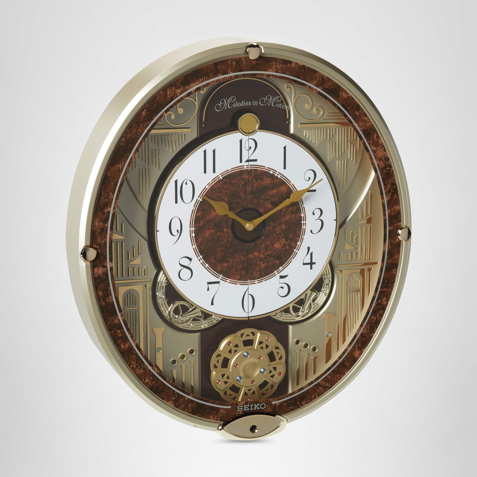 Amazon.com: Seiko Melodies in Motion Wall Clock Wall Clock, Golden