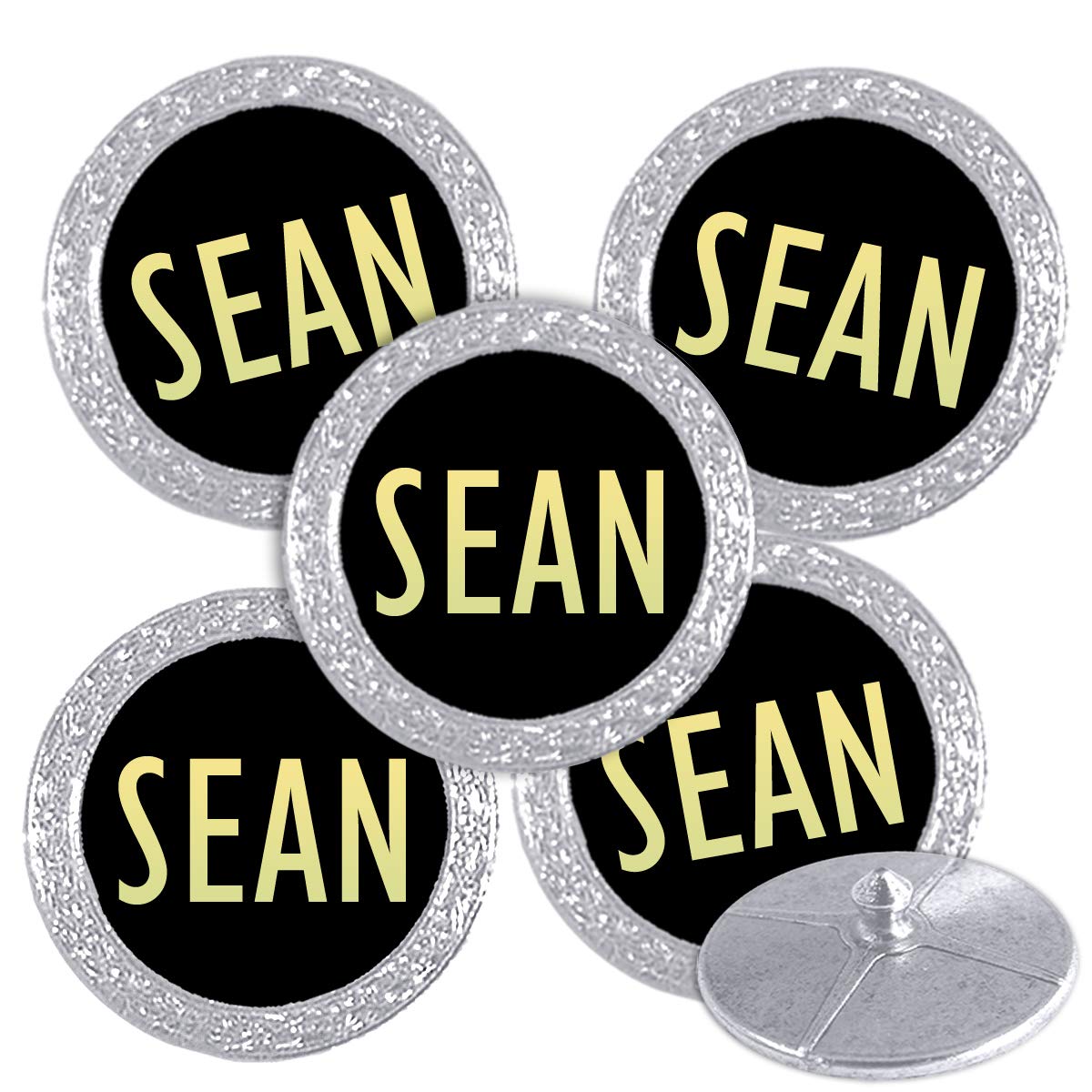 Best Impressions Silver Coloured Golf Ball Markers with Names (SEAN) โ image 1