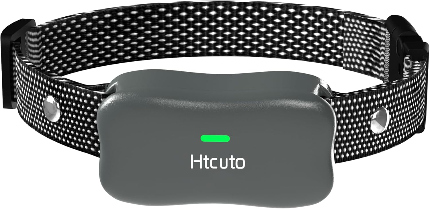 Htcuto X3 Wireless Dog Fence Training Collar 2-in-1 (3500ft Fence) for Large/Medium/Small Dogs with 3 Training Modes,Rechargeable IPX7 Waterproo (Grey,only 1 Collar)
