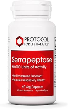PROTOCOL FOR LIFE BALANCE Serrapeptase, Respiratory, 60 Veg Caps