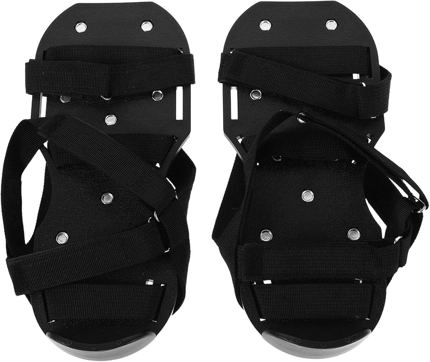 Garden Aerator Shoes with 4.5cm Spikes, Lawn Aerating Shoes with Black Sole and Straps, Manual Soil Aerators for Grass Lawn Gardening and Ground Care