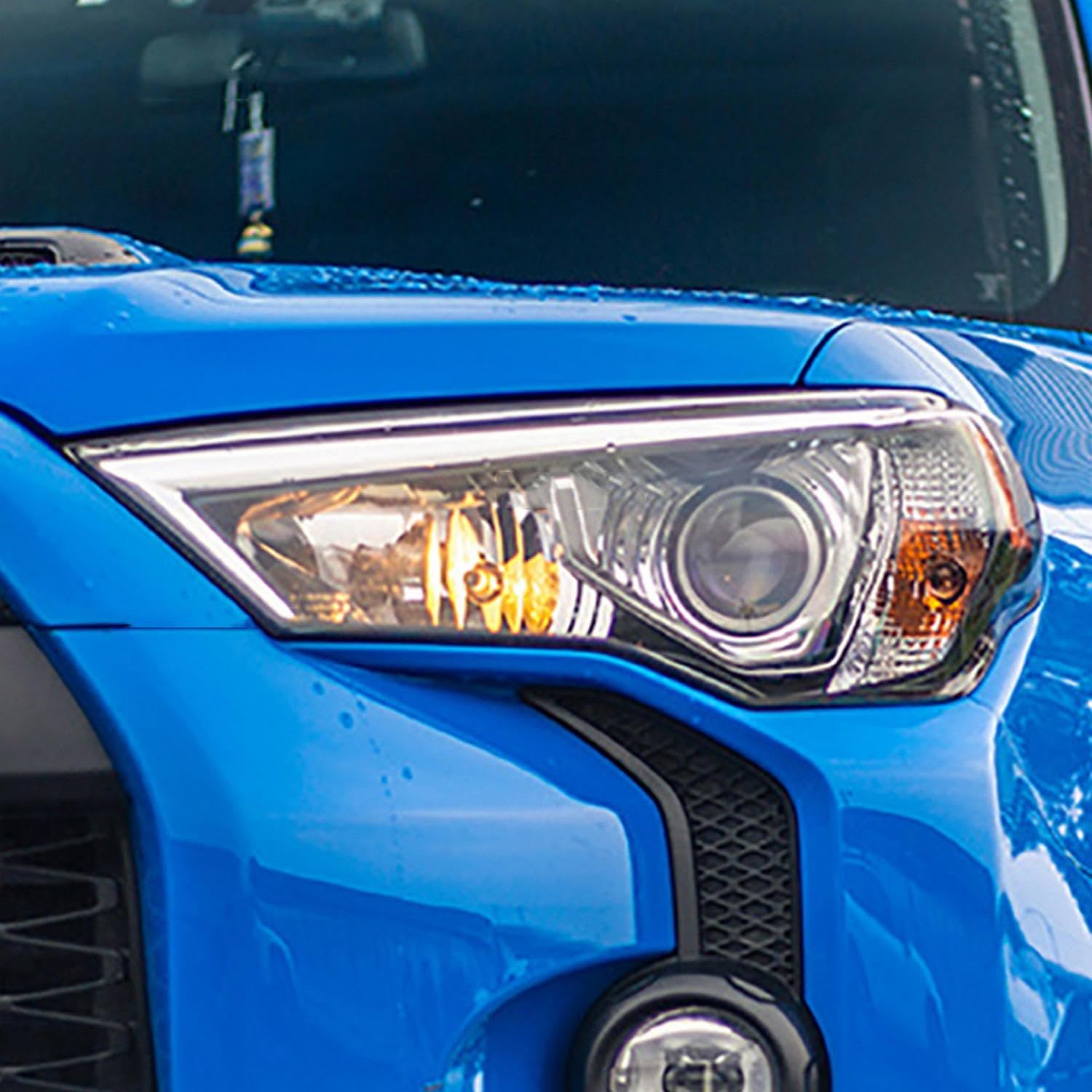 JCAKES 2 Pcs Car Headlight Protective Film Vinyl Restoration Transparent Black TPU Sticker，for Toyota 4 Runner 2014-2022 Accessories