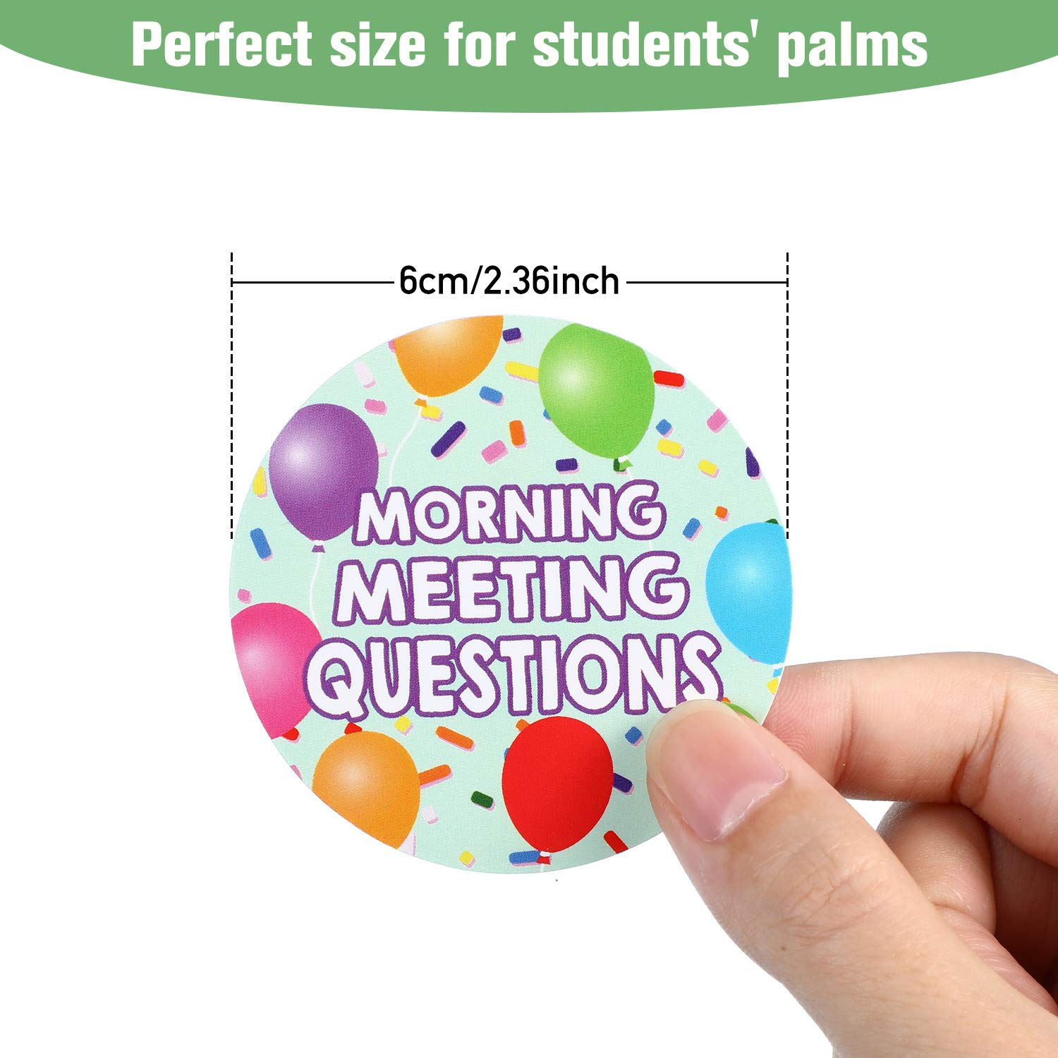Outus 50 Morning Meeting Chips Questions Cards for Students, Classroom Questions Ideas Cards Conversation Starter for Classroom Activity Improve Communication Listening Skill Supplies(Cute)