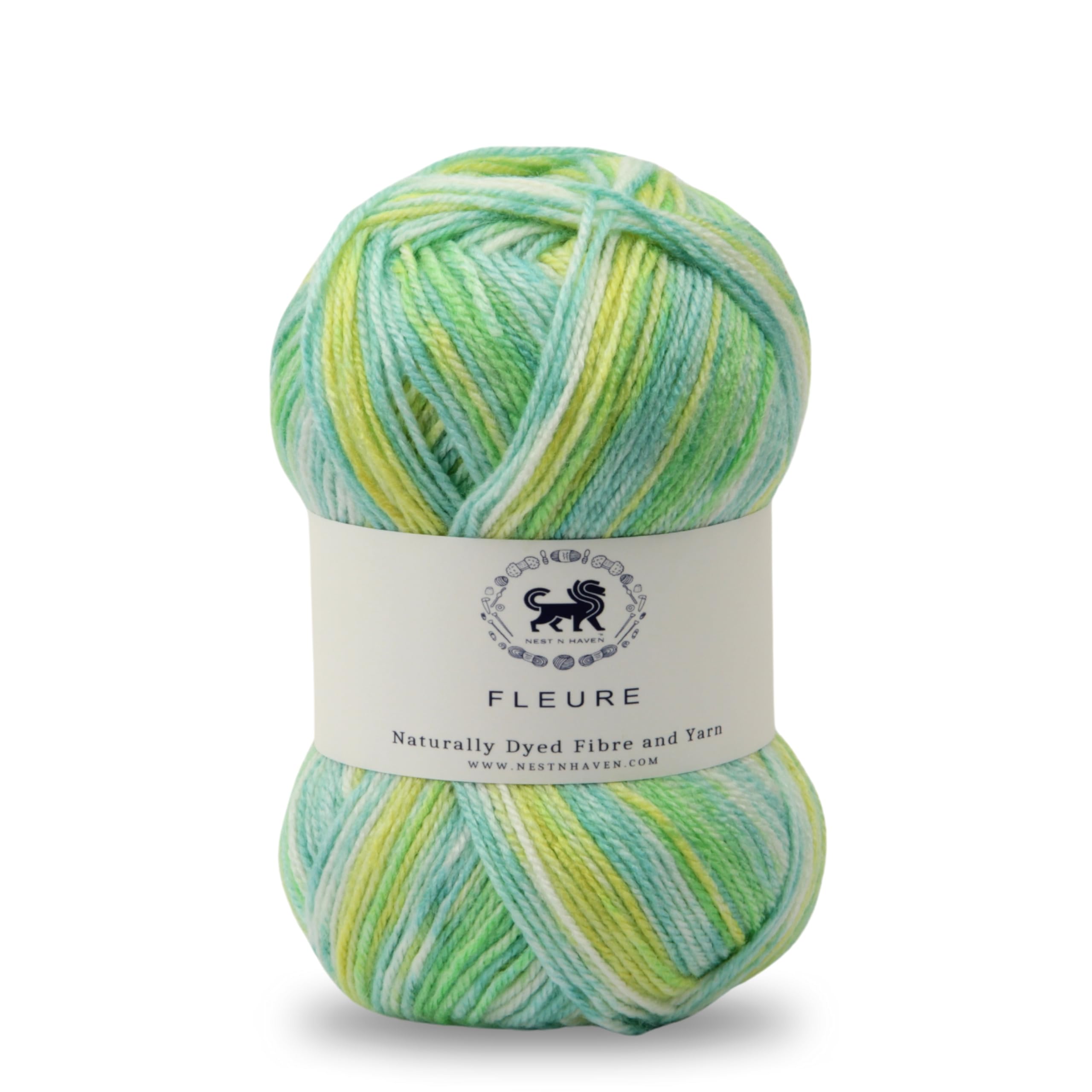 Nestnhaven Acrowools Fleure Hand Knitting and Crochet Yarn. Pack of 1 Ball - 100gms. Shade no - NNHF001 (Green, Yellow) (B0CR6N5N9J) Amazon Price History, Amazon Price Tracker