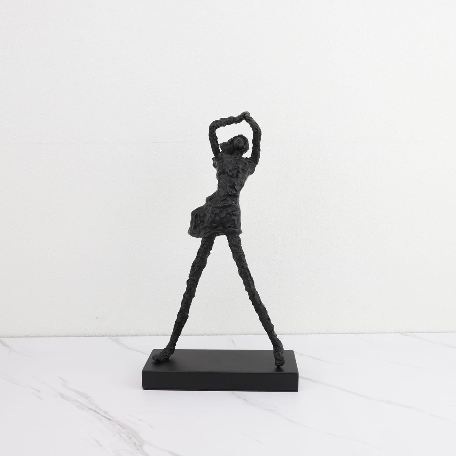 工芸品 アート置物 - 彫像、ブラックプッシュキューブアートワークメタルフィギュア像、モダン抽象人体鋳造アルミニウム彫刻、新しい中国