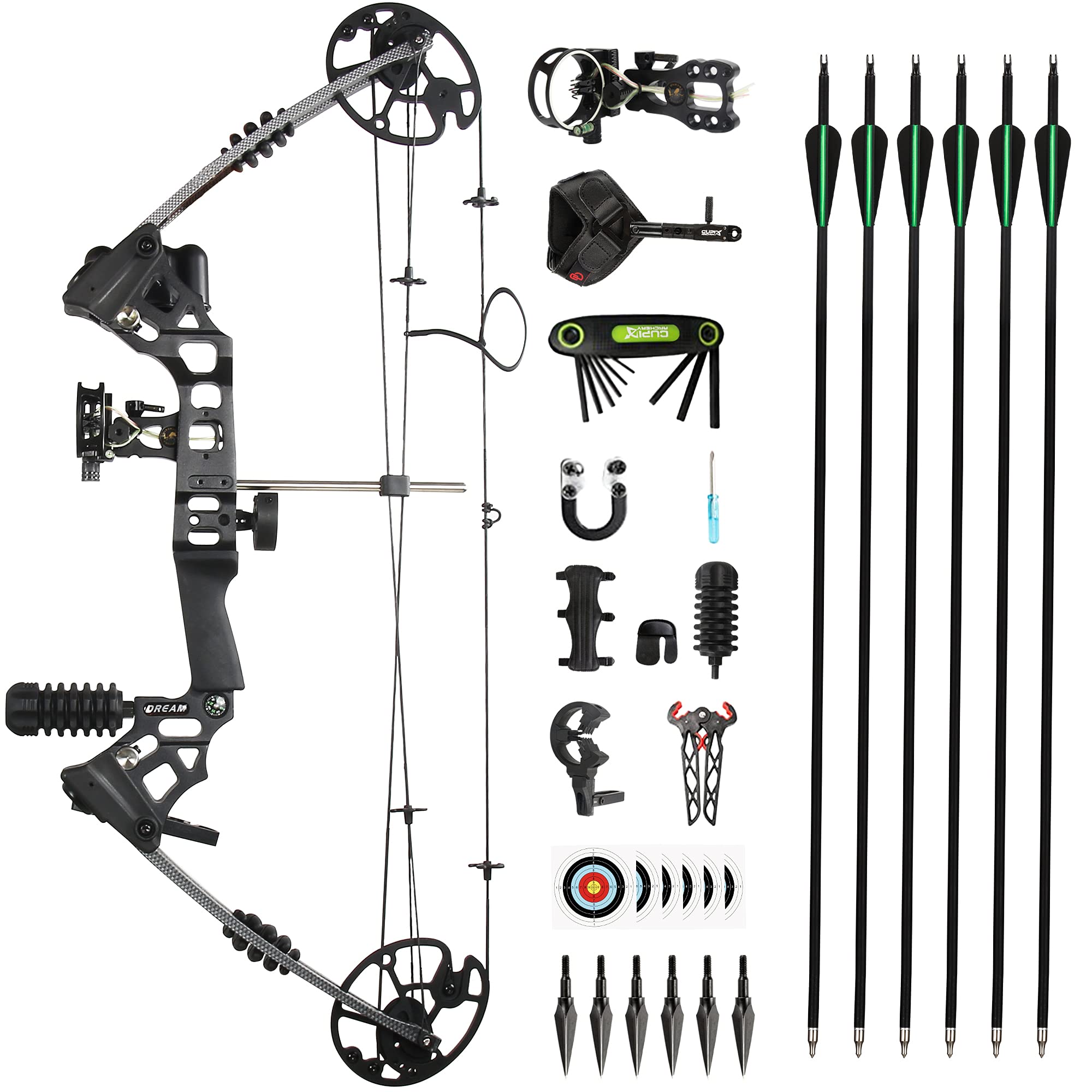 Buy The7boX Compound Bow Set Pound Bow and Arrow Set Adjustable Pull