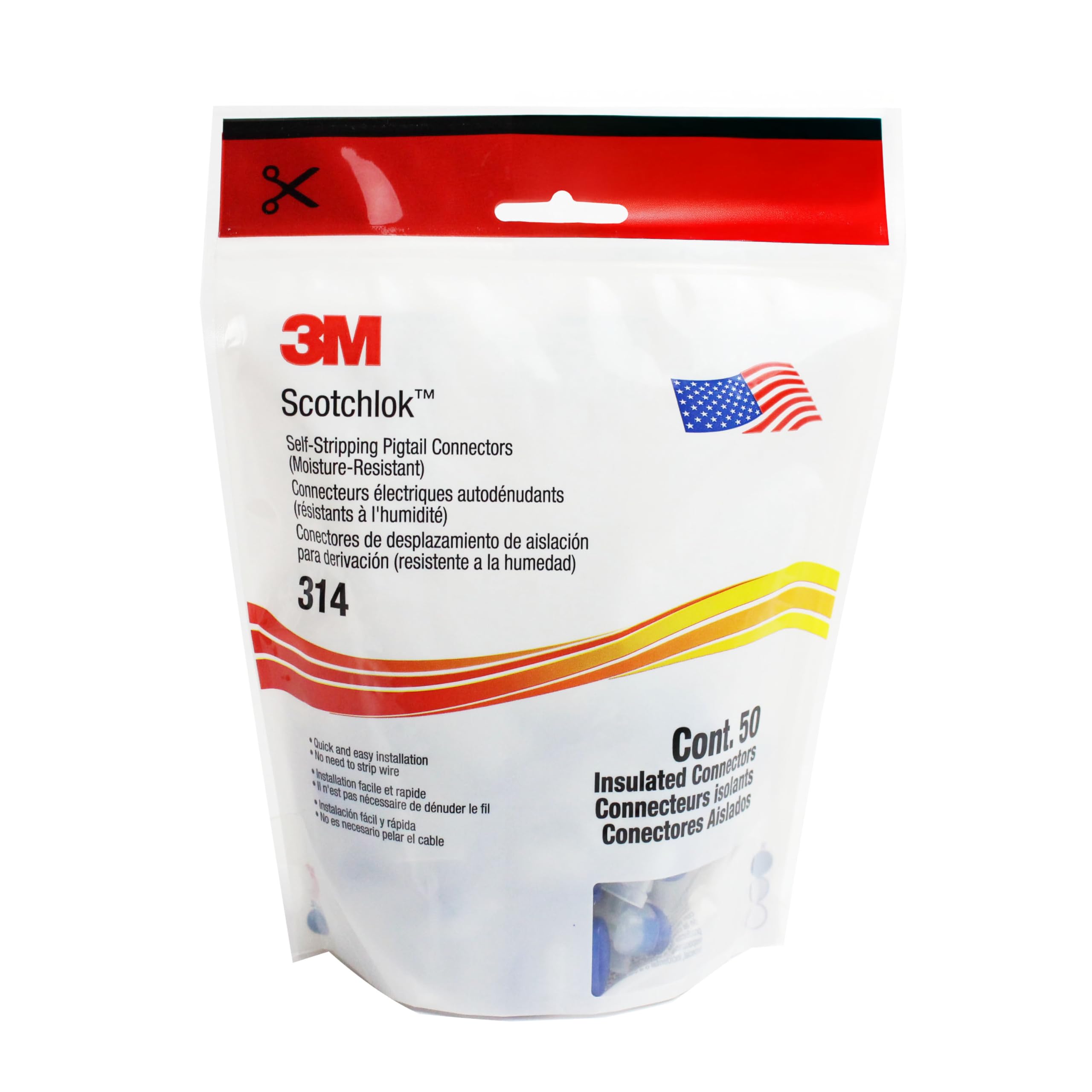 3M 314 80000209561 Łącznik Chroniący przed Wilgocią, Niebieski, 0,5 mm² - 1,5 mm²