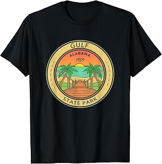 Gulf State Park Alabama Beach Emblem Vintage T-Shirt for Men Women Girls Kids