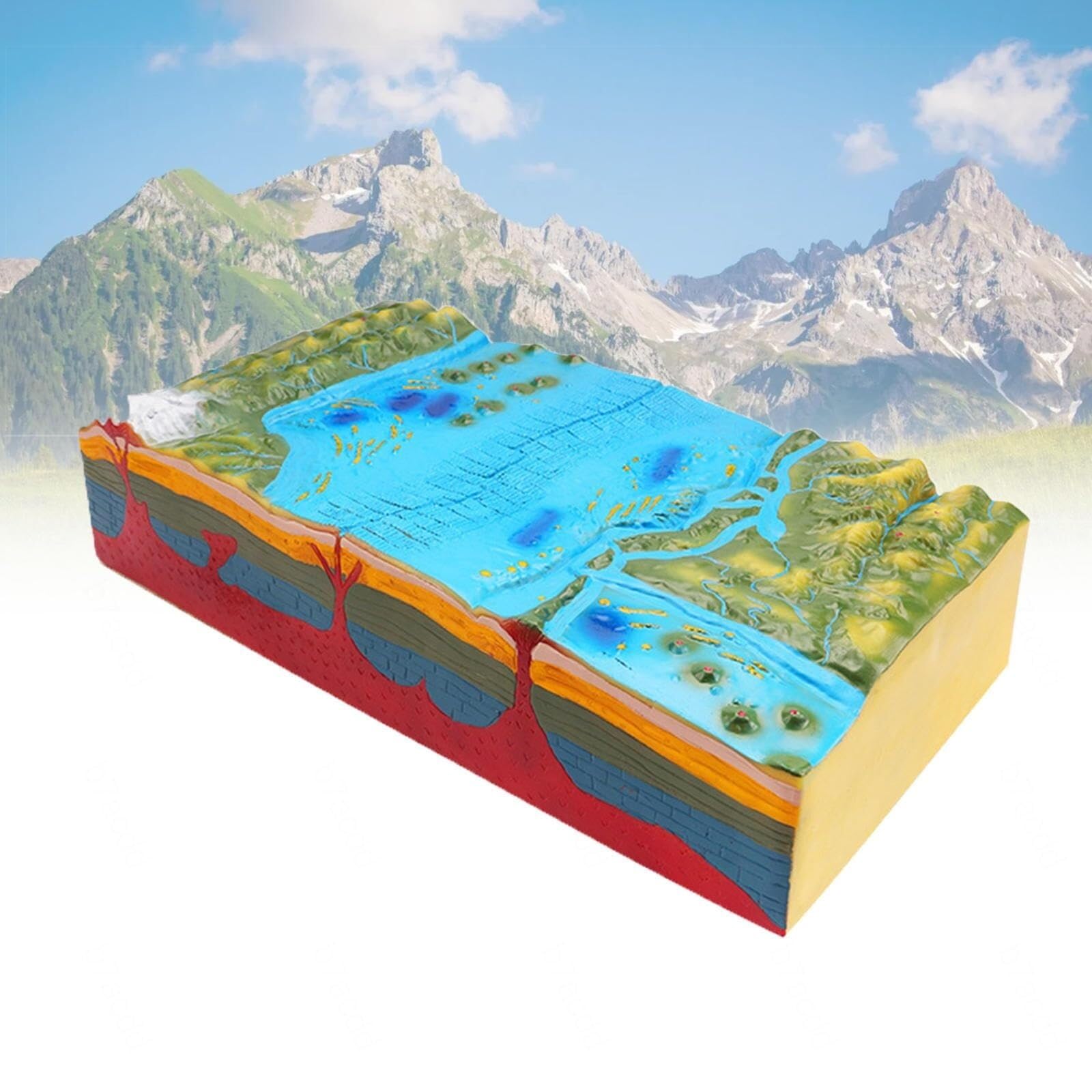 YXZQLOZ 3D Plate Tectonics Geological Model for High & Middle School Geography, Interactive Topography Demonstration, Educational Teaching Tool