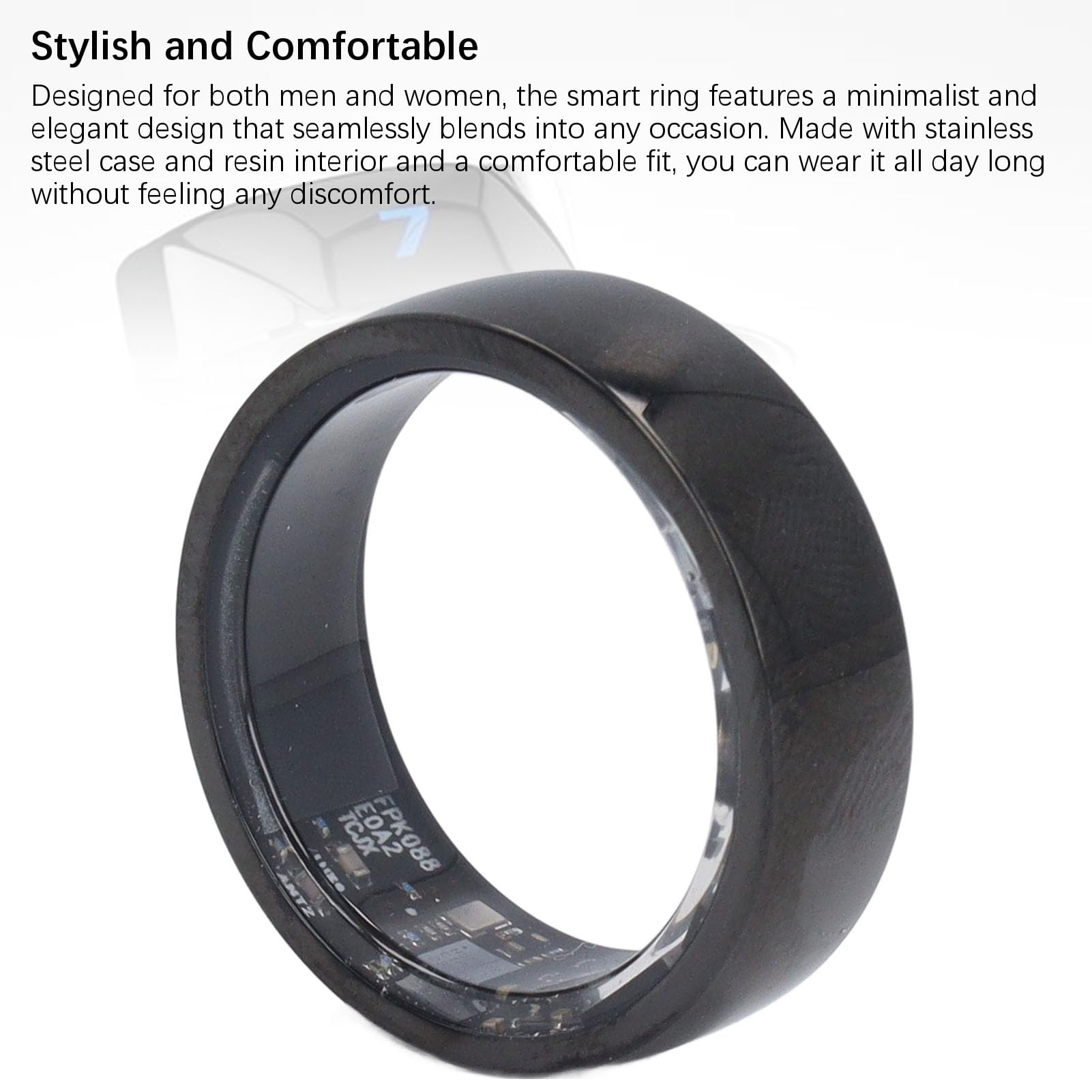 Taicans Smart Ring Fitness Ring Smart Rings For Men Women IP68 Tracking With Pedometer Calories Sleep A