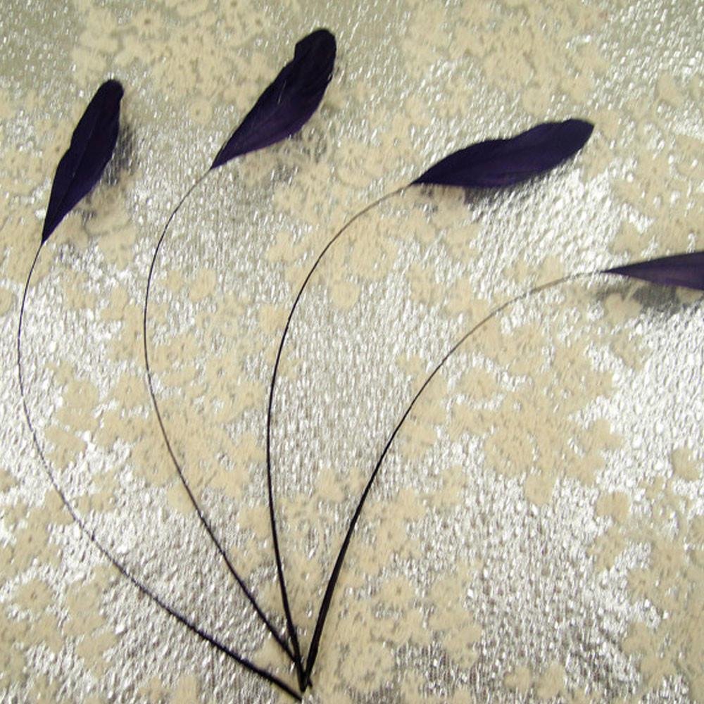 69 Colours Choices 5/7" Loose Stripped Coque Feathers for Millinery Hats Trimming Fascinators Craft Decorating Dancing Costume Making (Blackcurrant #70, 10pcs)