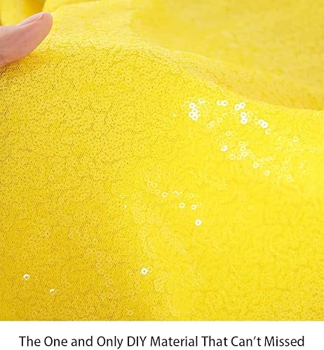 Vista 91 de ShiDianYi Mantel glamoroso de lentejuelas de 1 yarda para mesa de postre de boda, 49.2 in de ancho