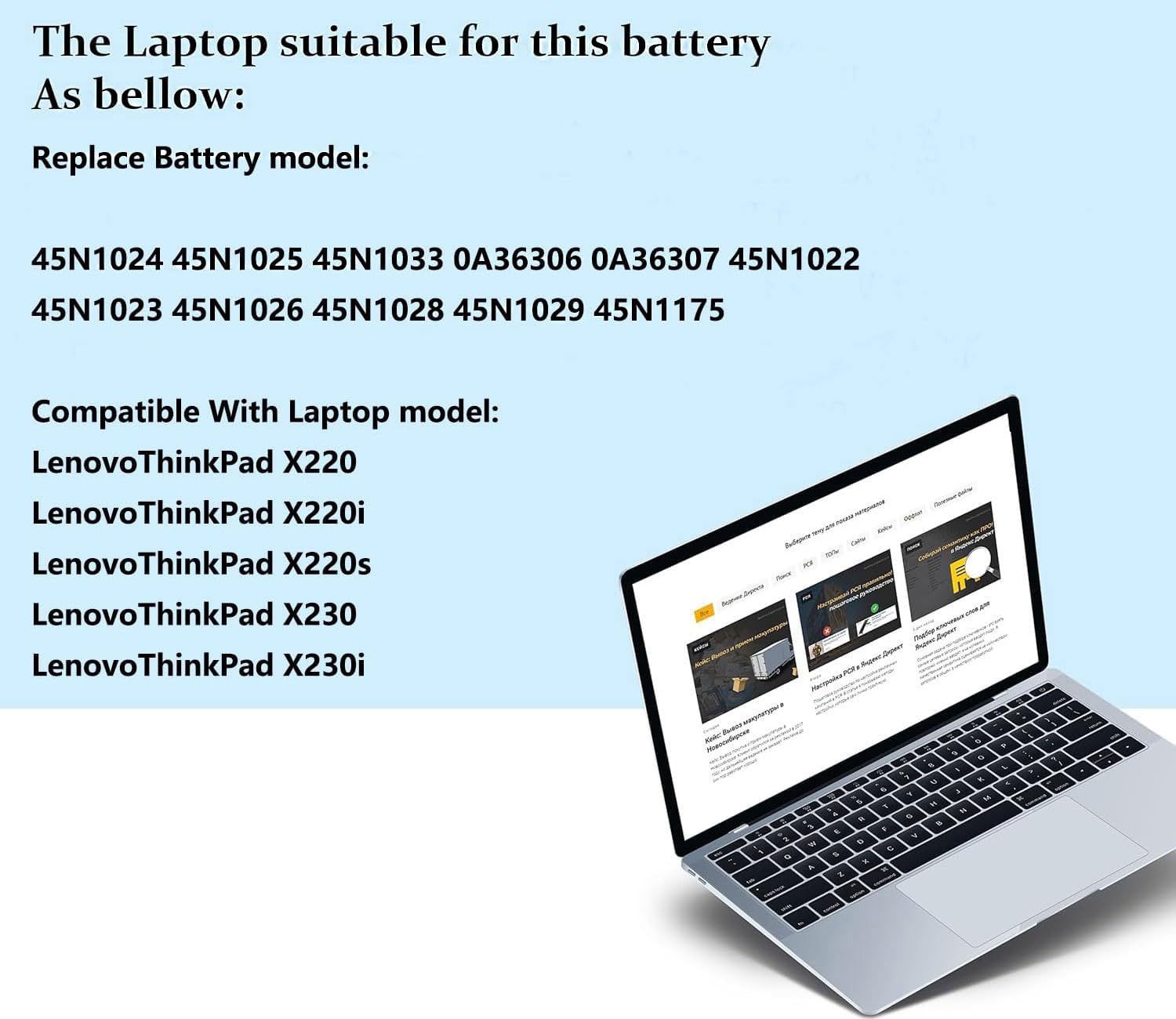 0A36281 0A36282 Batteria compatibile con Lenovo Thinkpad X220 | X220i X220S 0A36283 42T4861 42T4862 42T4863 42Y4864 42T4865 42T4866 42T4867 42T4901 42T4875 series 58Wh