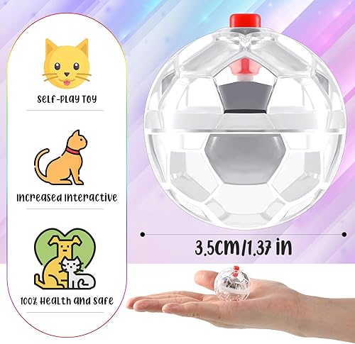 Miniatura 2 de CHENGU 15 bolas de gato iluminadas para caza de fantasmas, juguete interactivo para mascotas, juguete interactivo para mascotas, pequeña bola LED