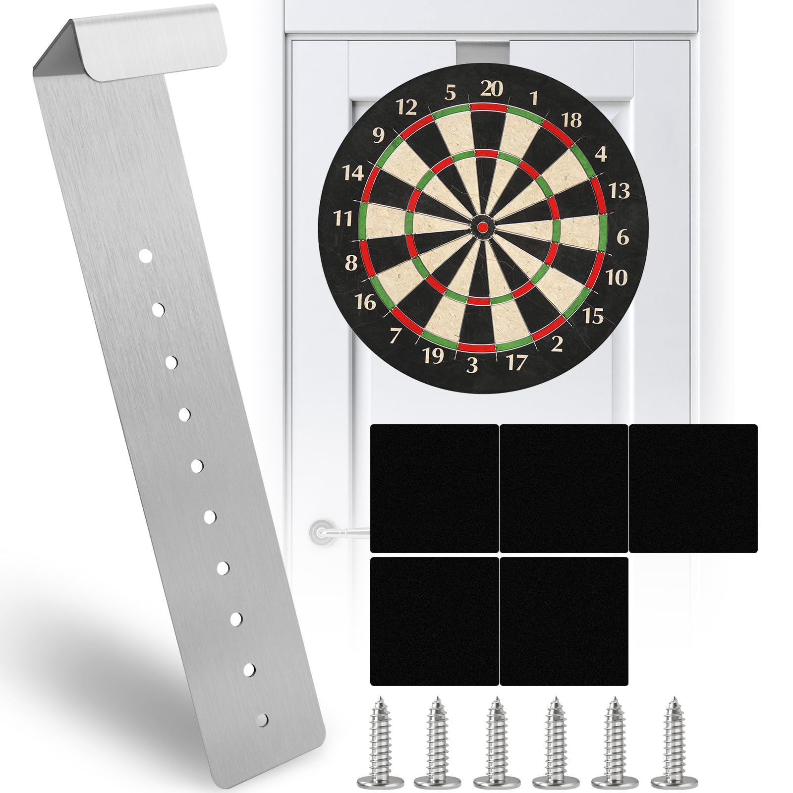 Dartboard Bracket, Dart Board Hanging Kit, Dartboard Holder, Dartboard Fixing Kit, Wall Mounting Bracket hooks for hanging Screw Hook Set, Wall Hanging Bracket Set for Wall Hanging Portable Dartboard