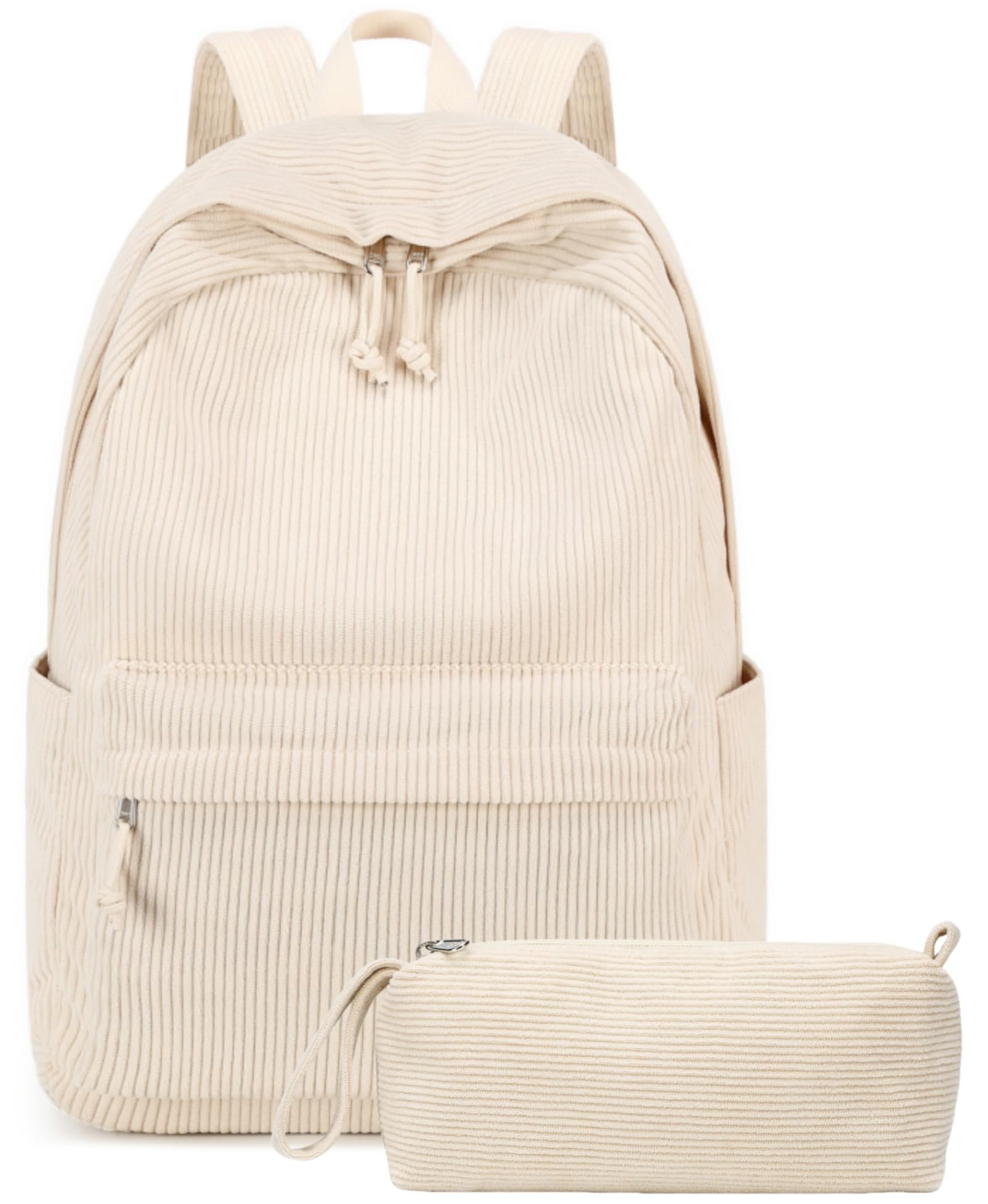 BTOOP School Backpack for Teens Large Corduroy Bookbag Lightweight 15.6 inch Laptop Bag for Girls Women Casual High School College