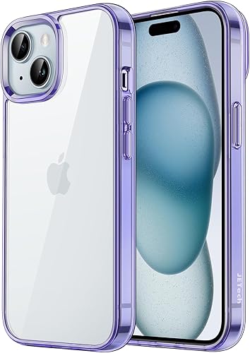 Miniatura 7 de JETech - Funda para iPhone 15 de 15,5 cm, cubierta a prueba de golpes sin amarillamiento, parte trasera transparente antiarañazos (Transparente)