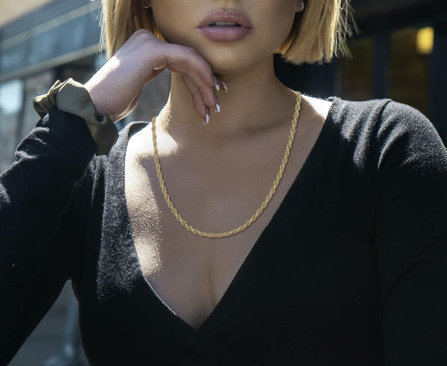 Savlano 18K Gold Plated 925 Sterling Silver 4mm Solid Italian Rope Diamond Cut Twist Link Chain Necklace With Gift Box For Men & Women - Made in Italy - Image 4