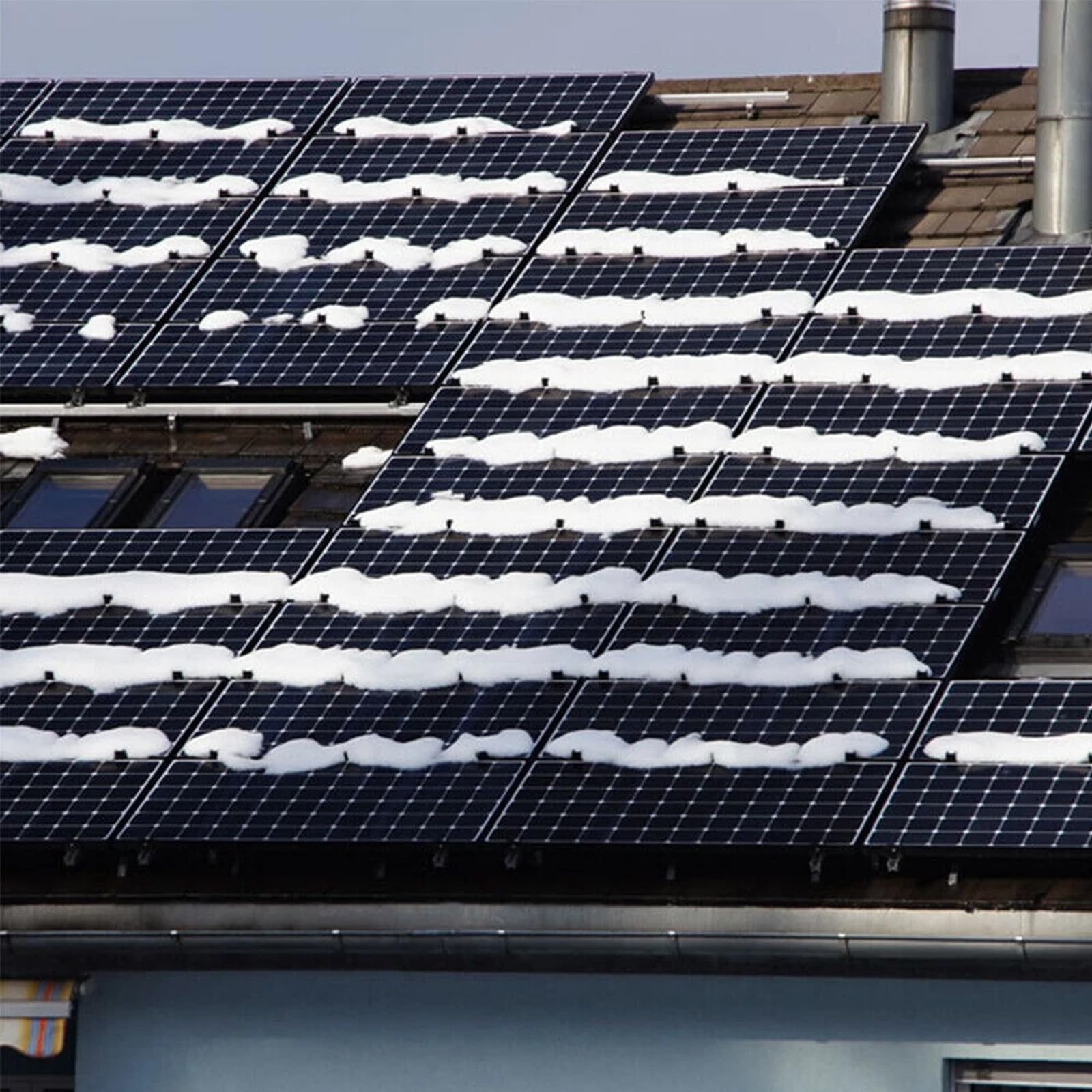 20 Stück Universell Snow Stop PV Schneehaken Solarpanel Schneeleitclips für Photovoltaik-Paneele - Einfache Installation Schneefallschutz