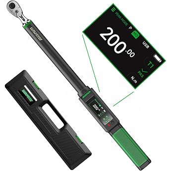 Digital Torque Wrench 1/2.10-200 N.m   1% Torque Wrench with Buzzer and LED Display for Car Motorcycle and Bicycle