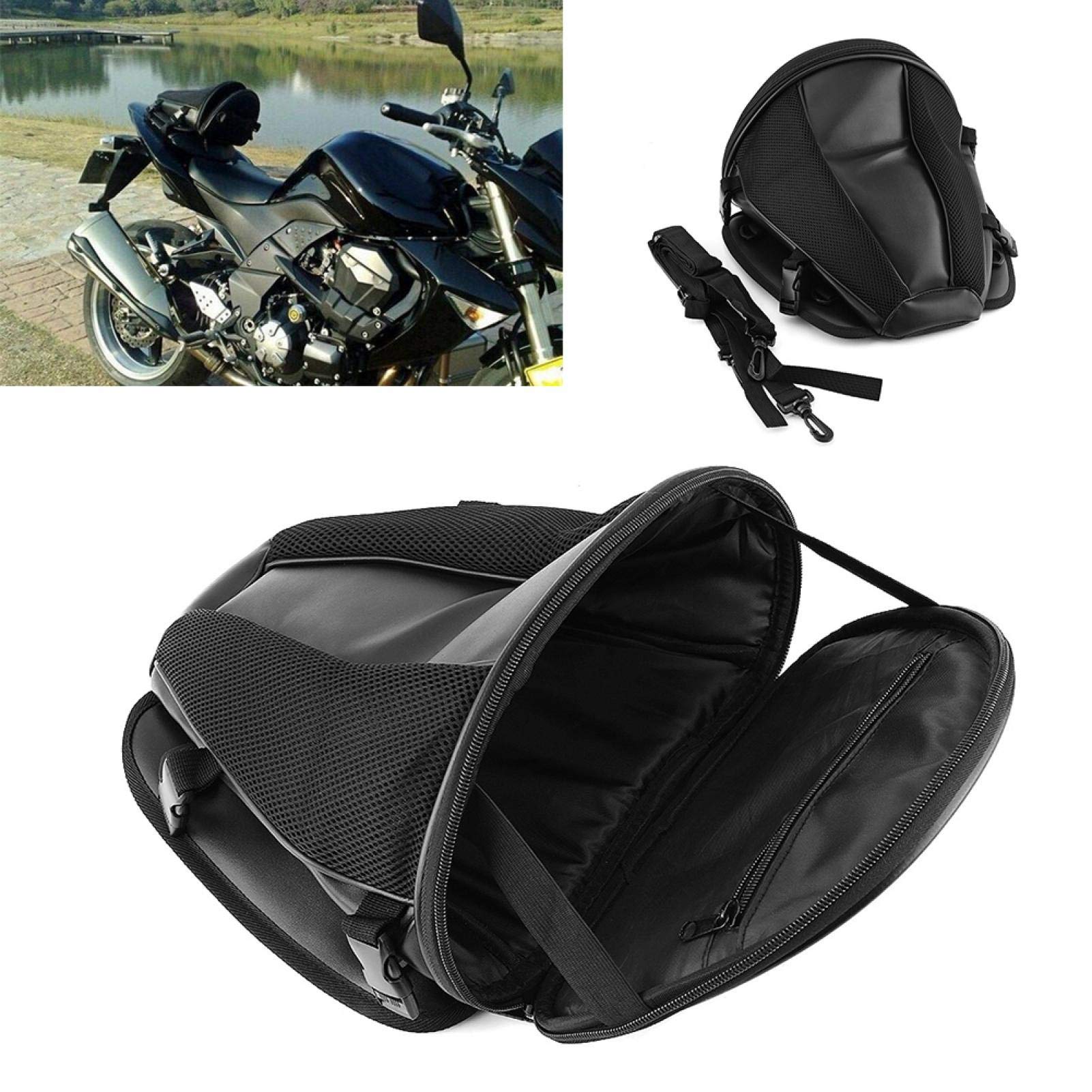 Borsa posteriore per moto, borsa per sedile posteriore leggera piccola Design impermeabile per sport in bicicletta per sport in moto