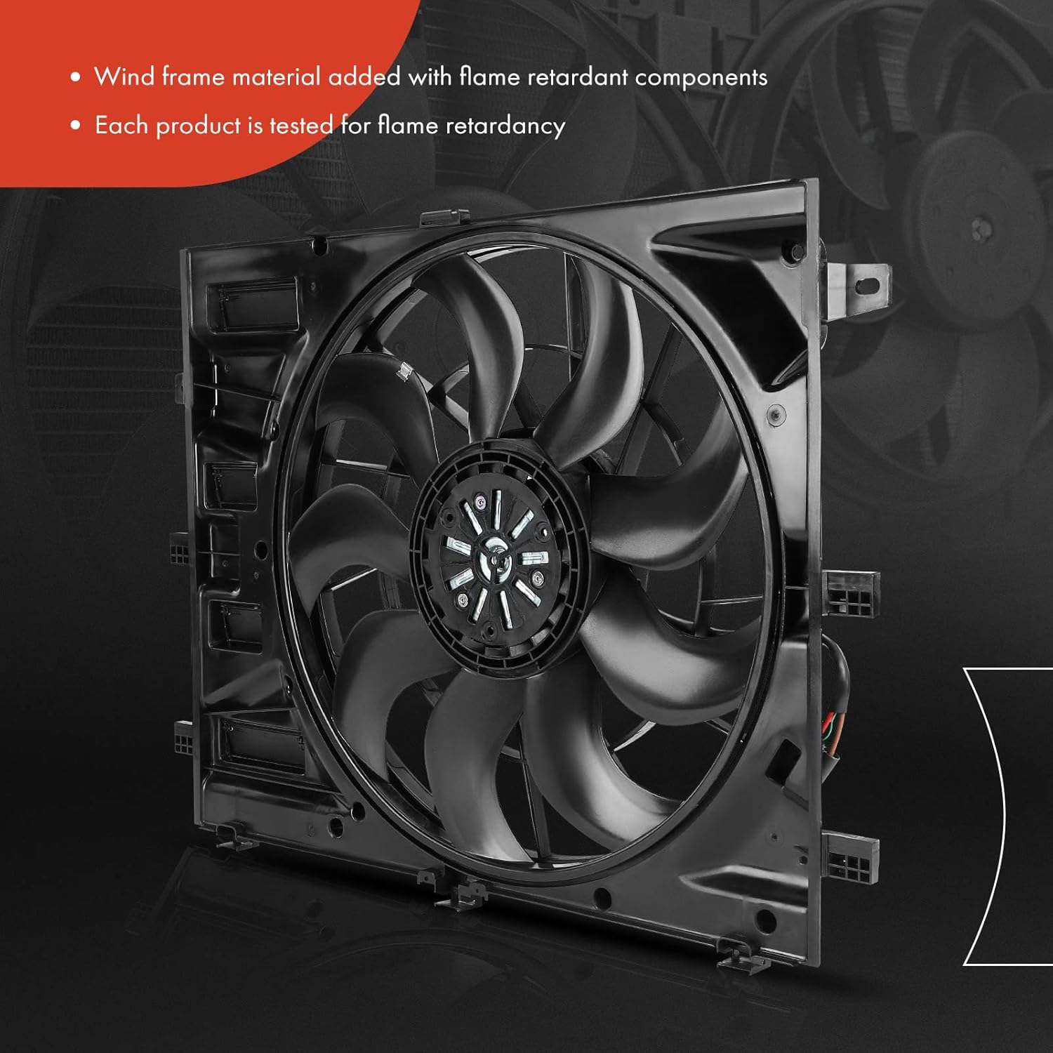 A-Premium Engine Radiator Cooling Fan Assembly with Brushless Motor Compatible with Select Chevrolet & GMC Models - Equinox, Terrain, 2018 2019 2020 - Replace# 84273038, 84581335