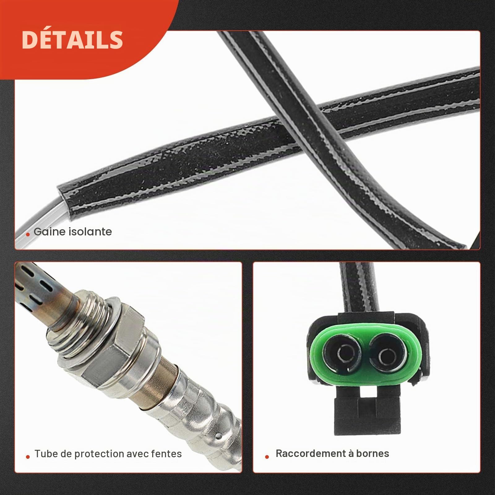 Frankberg sonde lambda, sonde de contrôle 0258002058 | Compatible avec: Rapid Kasten/MPV F40 G40, Twingo I C06, Clio I 5/357 B/C57