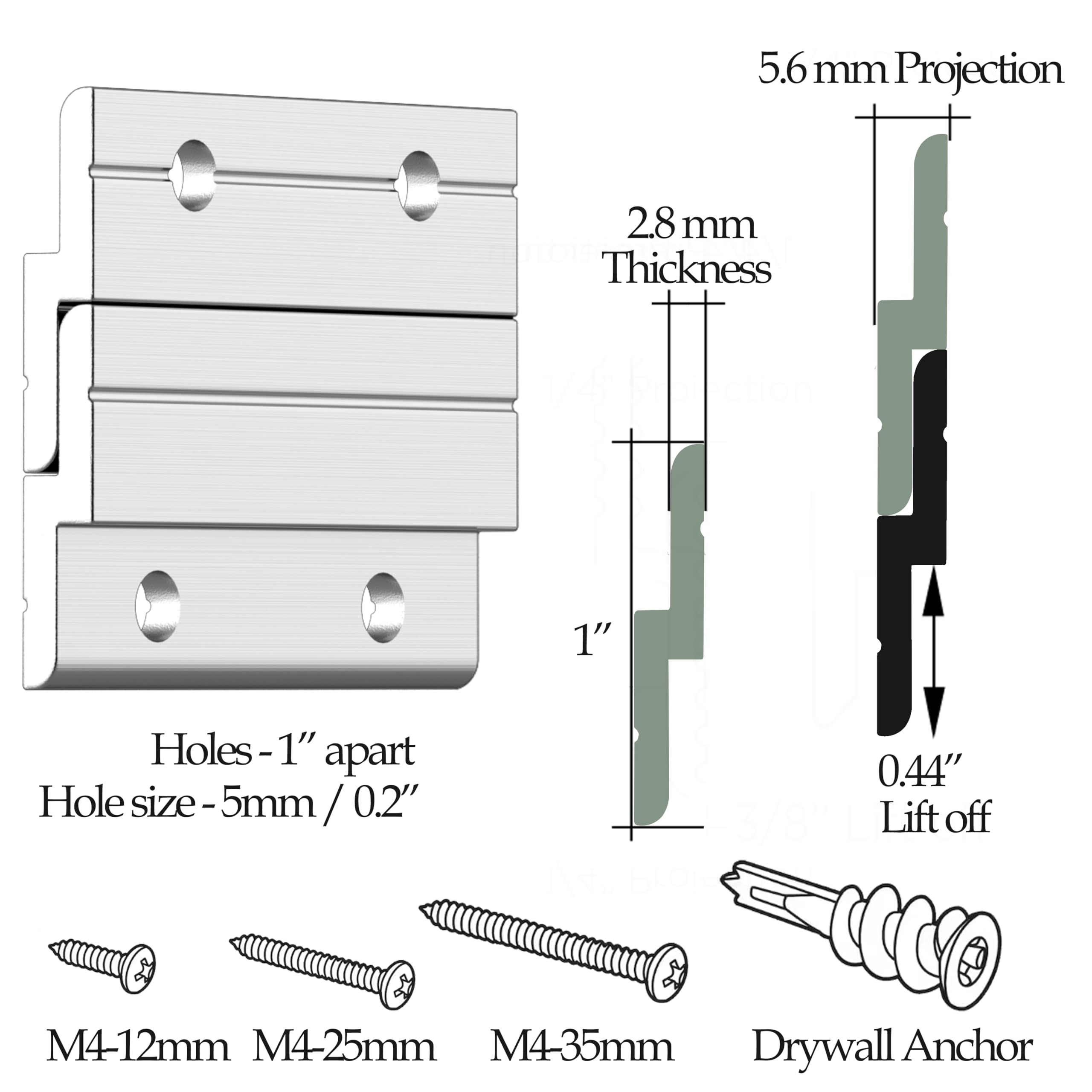 Z Clips 6 3 Pack - French Cleat Picture Hanger - Wall Mirror Mounting Z Clips 6 3 Pack - French Cleat Picture Hanger - Wall Mirror Mounting