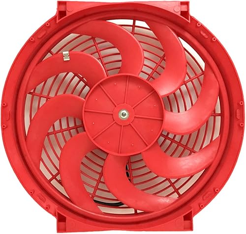 Miniatura 5 de Ventilador eléctrico universal de gran desempeño para enfriamiento, de 12 V con kit de montaje del ventilador, 10 pulgadas, Negro