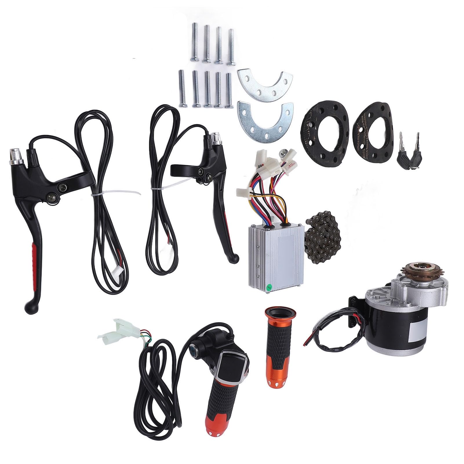 Fabater Zestaw Silnika Redukcyjnego o Wysokiej Wydajności 12 V 350 W do Skutera Elektrycznego, Modyfikacja DIY, Korpus ze Stopu Aluminium, do Rowerów Elektrycznych, Mini Motocykli