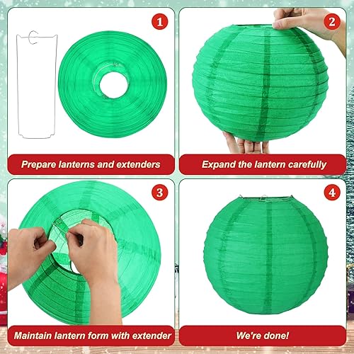 Miniatura 6 de Treela Juneteenth Mardi Gras - Faroles de papel colgantes para el Día de la Libertad, lámparas de papel surtidas, lámparas redondas de papel chinas,