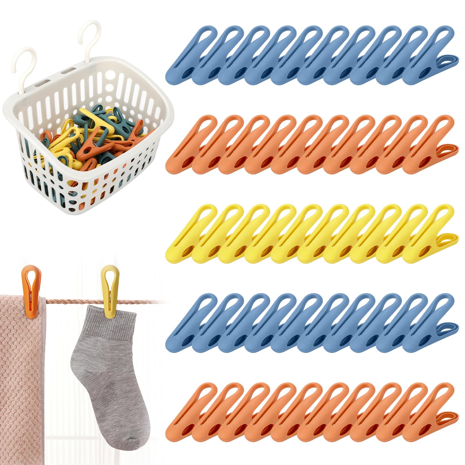 Abcsea 30 Pièces Pinces à Linge Couleur Plastique, Pince a Linge Anti Trace, Pinces à Linge Solide pour Chaussettes, sous-vêtements, T-Shirts, Pantalons, avec 1 Petit Panier Abcsea 30 Pièces Pinces à Linge Couleur Plastique, Pince a Linge Anti Trace, Pinces à Linge Solide pour Chaussettes, sous-vêtements, T-Shirts, Pantalons, avec 1 Petit Panier