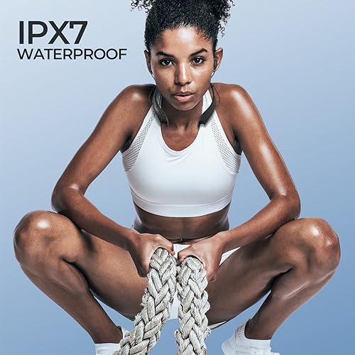 Miniatura 7 de Auriculares Bluetooth con banda para el cuello, Auriculares alrededor del cuello 24H+ tiempo de reproducción, auriculares Bluetooth con vibración de