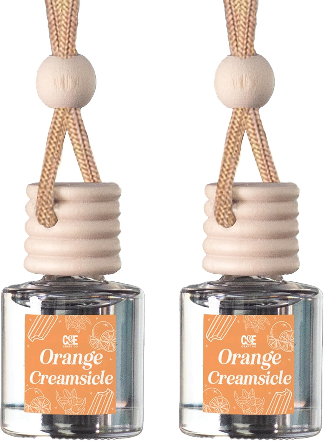 CANDECraftCo 2 Pack Hanging Car Air Freshener Diffuser for Essential Oils