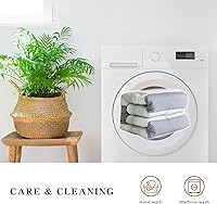 Vista 5 de Flysheep Juego de edredón bohemio de 3 piezas, tamaño Full/Queen, verde salvia, blanco y gris a rayas estampado, juego de ropa de cama de microfibra