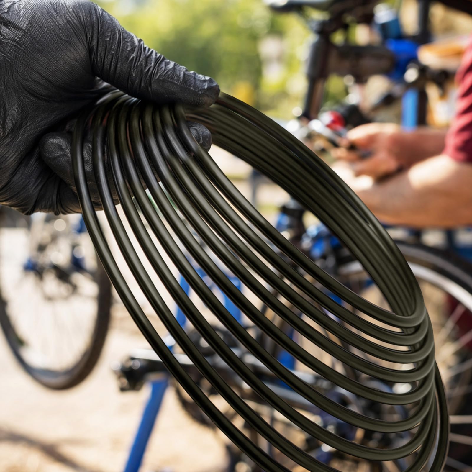 2 tubi del freno da 5 m, Ø 4,75 mm, in acciaio ramato, set con 10 viti e 5 connettori M10 × 1, conforme alla norma DIN 74234, adatto per bordi F, auto e moto